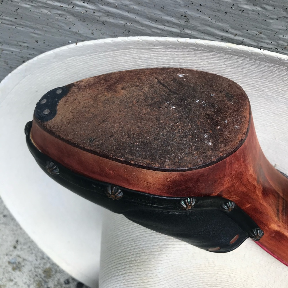 *Rare* wood clog French mule with platform heel - Picture 7 of 13